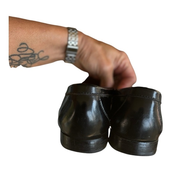 Cole Haan Black Leather Tassled Loafers Size 11 Men's Shoes - Picture 5 of 11